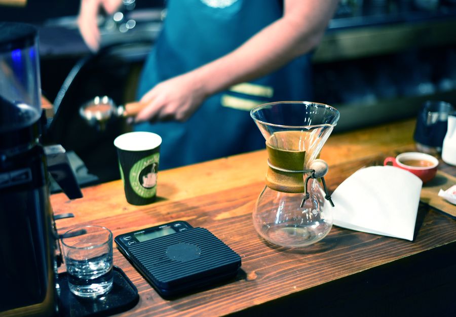 Café filtre préparé au comptoir