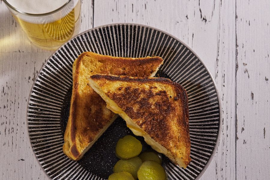 Croque doré à la poêle